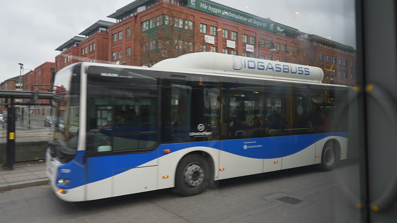 Sweden, Örebro, bus 3 ride from Tegnérlunden to Örebro Universitet
