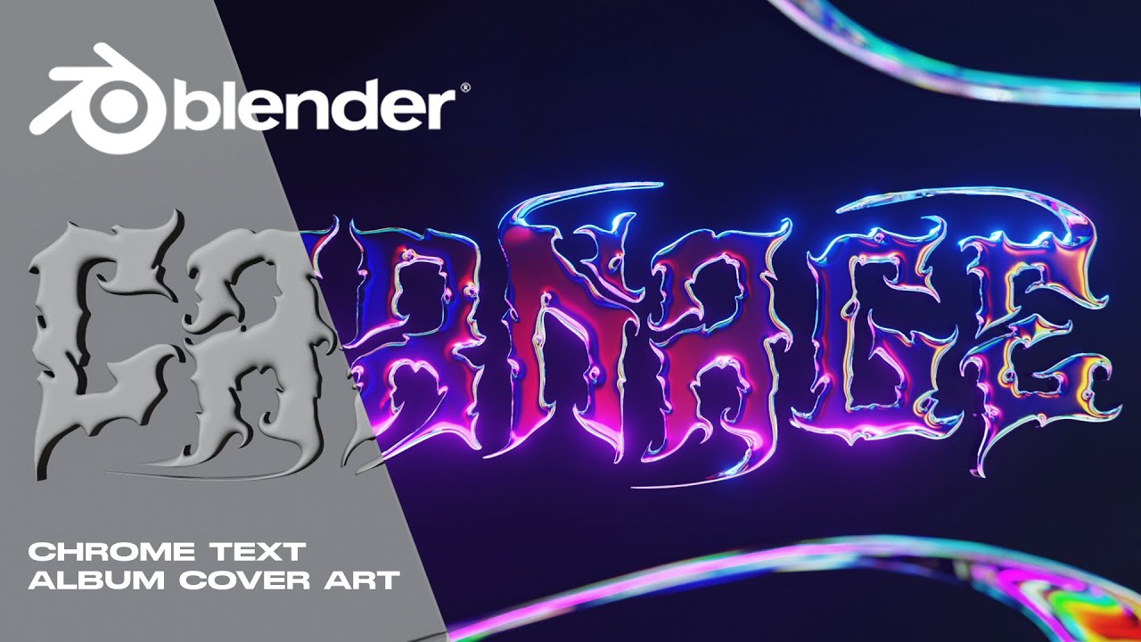 Create Album Covers that make $$$! – Colorful Chrome 3D Text Album Cover Art – Blender 3D Tutorial