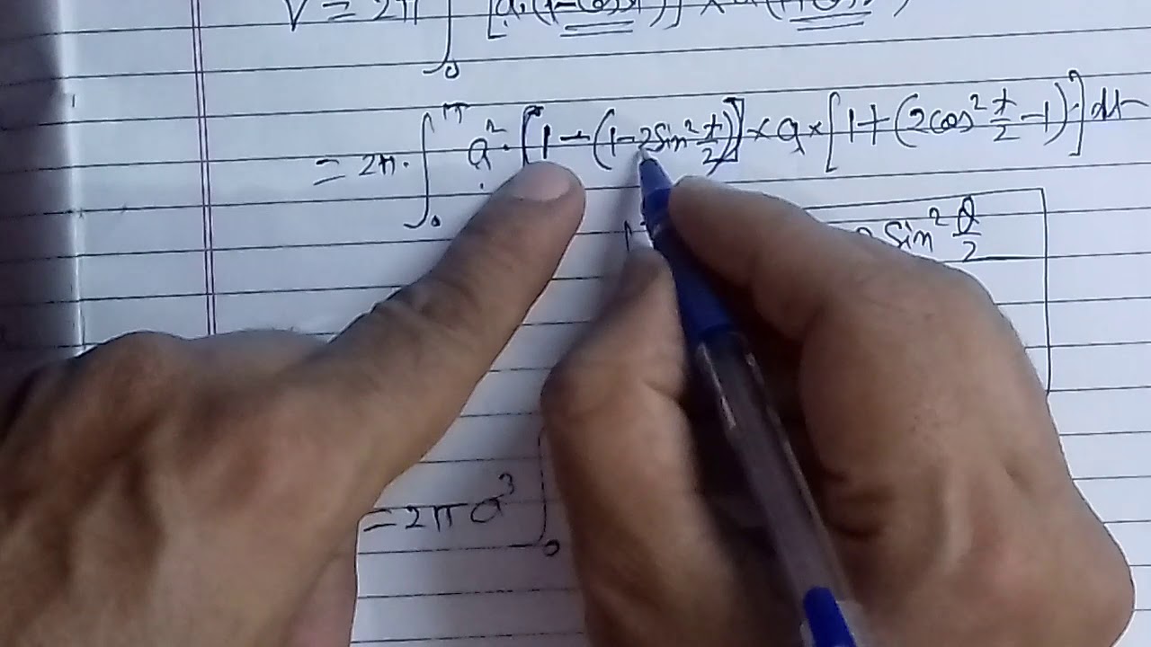 x=a(t+sint),y=a(1-cost);Find the volume of the reel formed by the revolution of the cycloid x=a(t+)