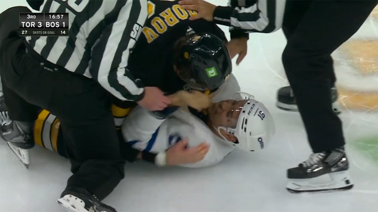 Nikita Zadorov Drops 🥊 Gloves 🥊 With Dakota Joshua