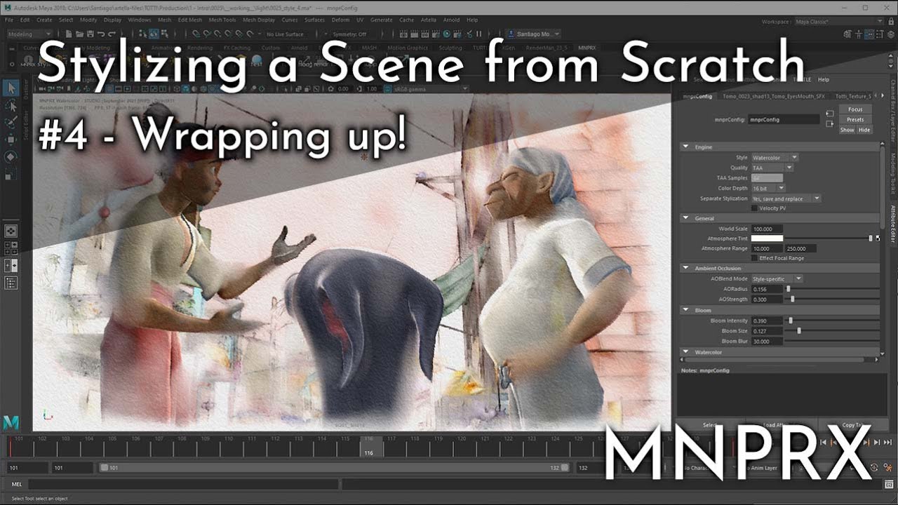Stylizing a Scene from Scratch #4 - Wrapping Up! - MNPRX