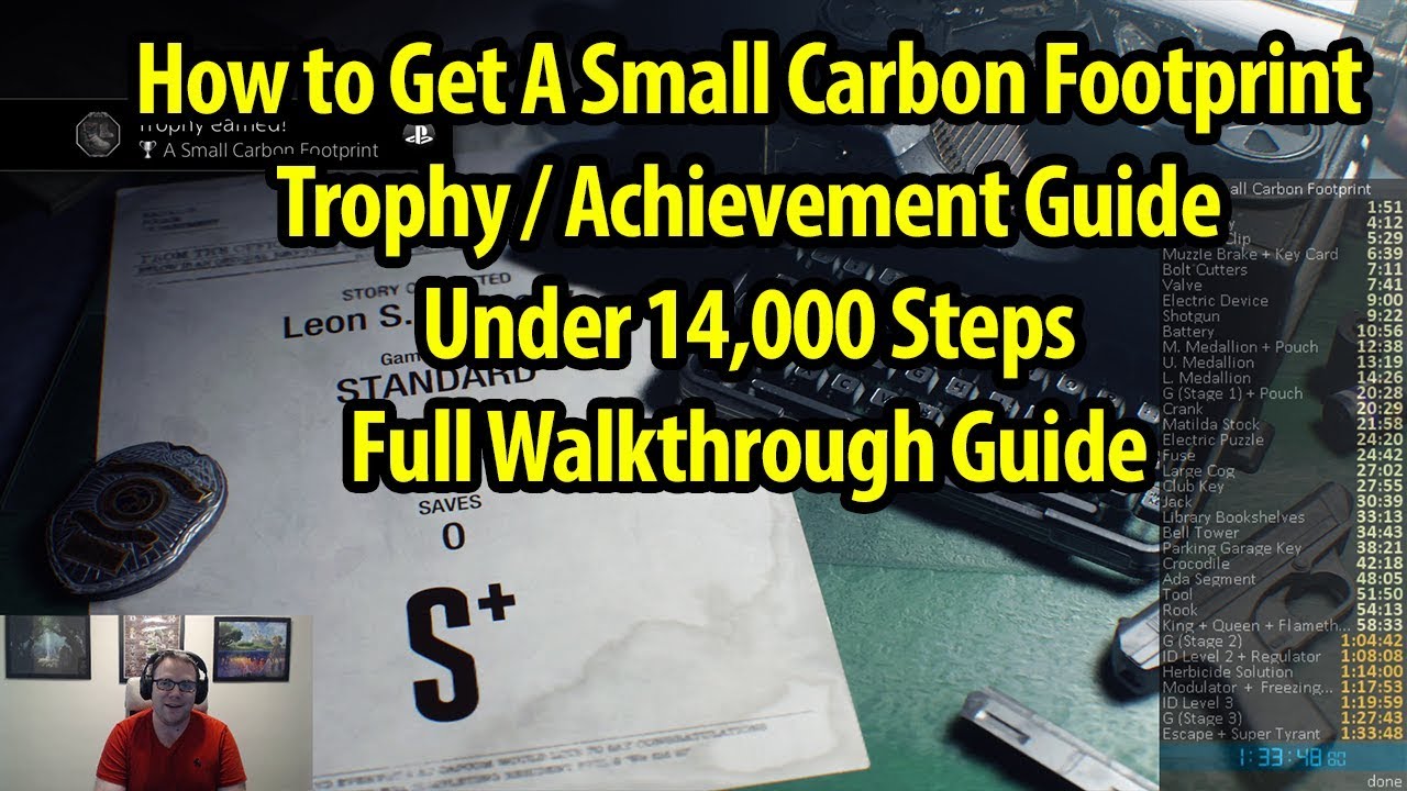 How to Get A Small Carbon Footprint Trophy / Achievement - S+ Leon A Standard - Resident Evil 2