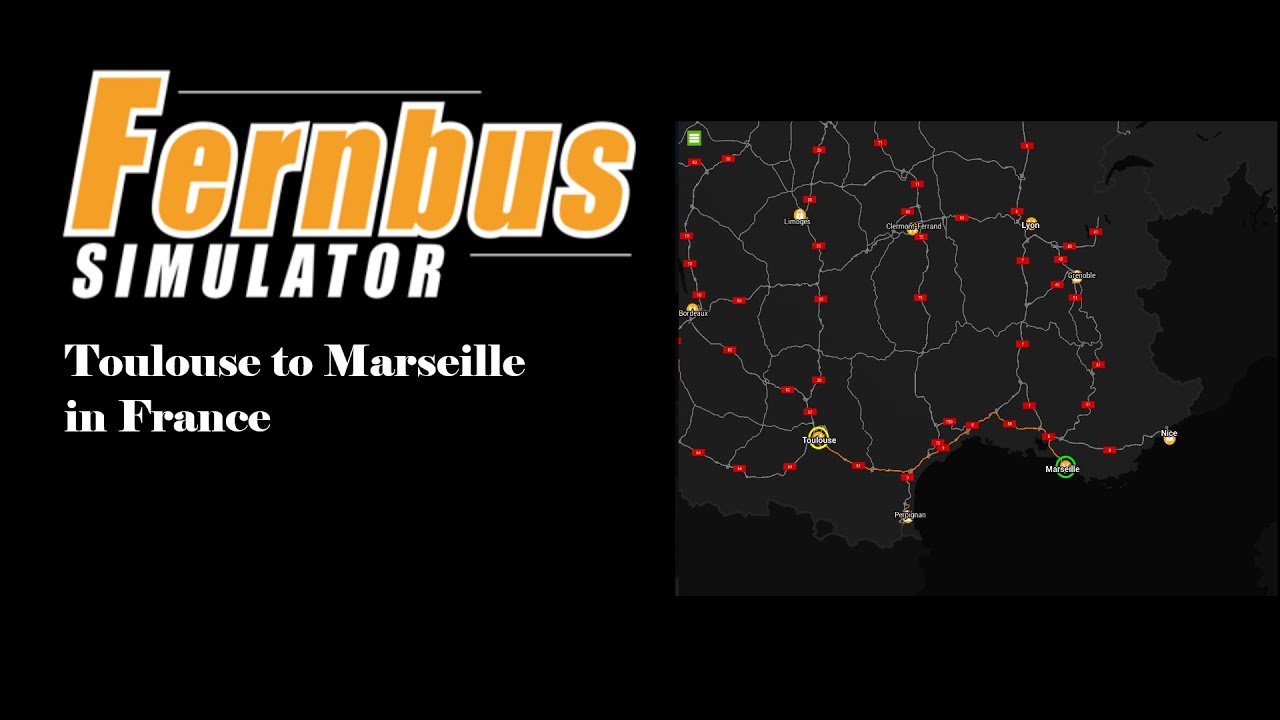 Fernbus Simulator: Toulouse to Marseille in France (No Commentary) x2 Driving Speed