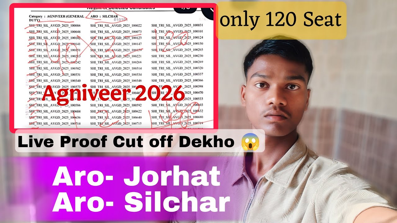 Live proof Cut off Agniveer final merit 😱| Agniveer Final merit Results Assam