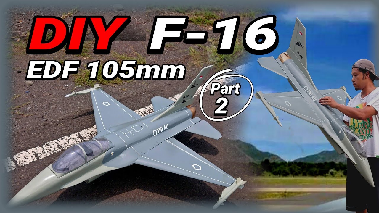 DIY F-16 EDF 105mm rc plane (part 2)