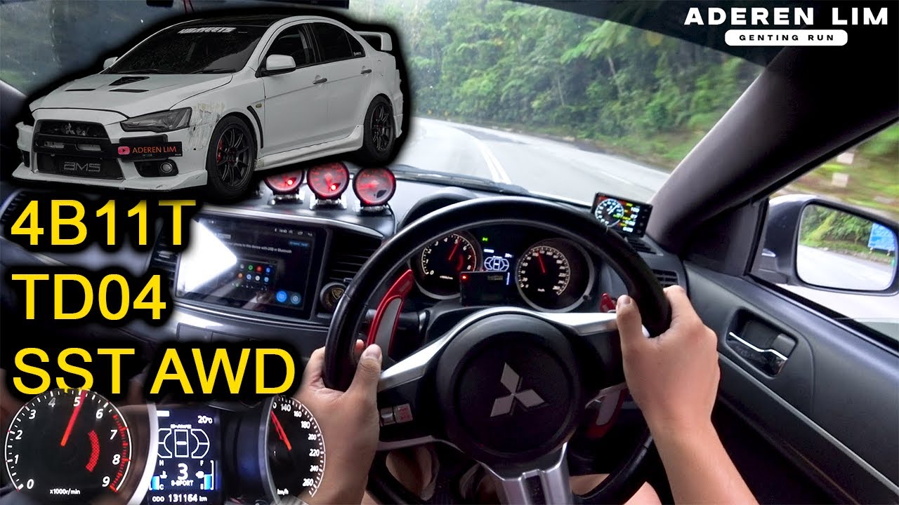 Proton Inspira AWD + Ralliart 4B11T + SST | Malaysia #POV [Genting Run 冲上云霄] [CC Subtitle]