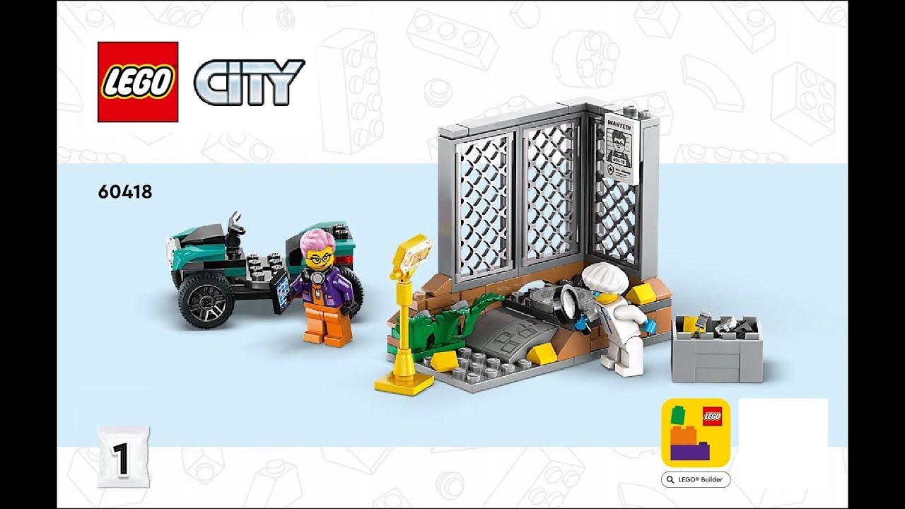 LEGO City 60418 &ndash; Complete Police Mobile Crime Lab Truck Instructions! (Booklet 01 of 02 only)