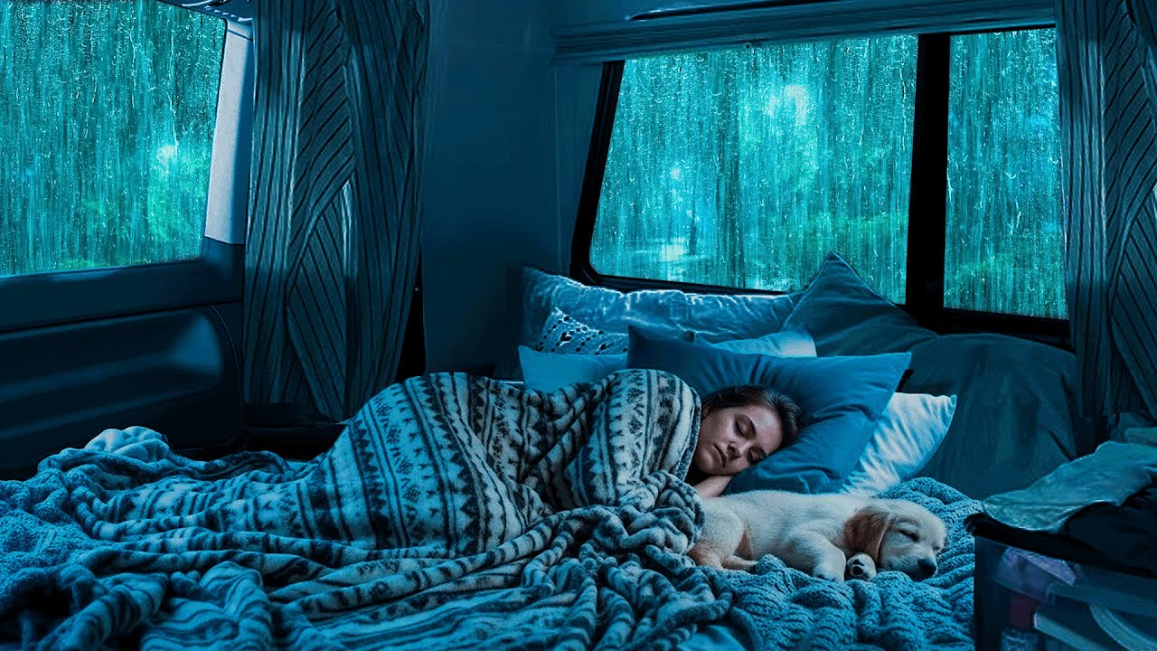 Rain Sounds for Sleeping 🌧️ Relaxing Rain in Car with Heavy Raindrops for Deep Sleep & Night Calm