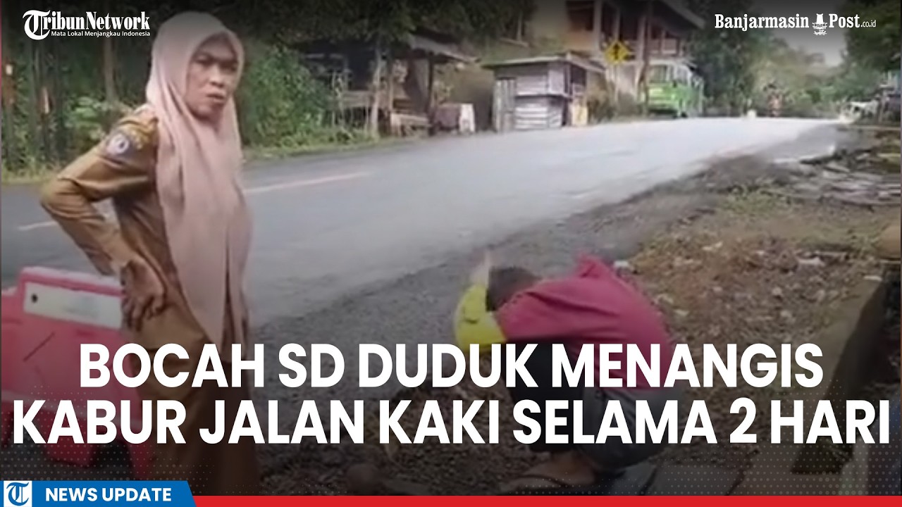 Viral! Bocah SD Basah Kuyup Menangis di Pinggir Jalan, Ternyata Sudah Jalan Kaki 2 Hari