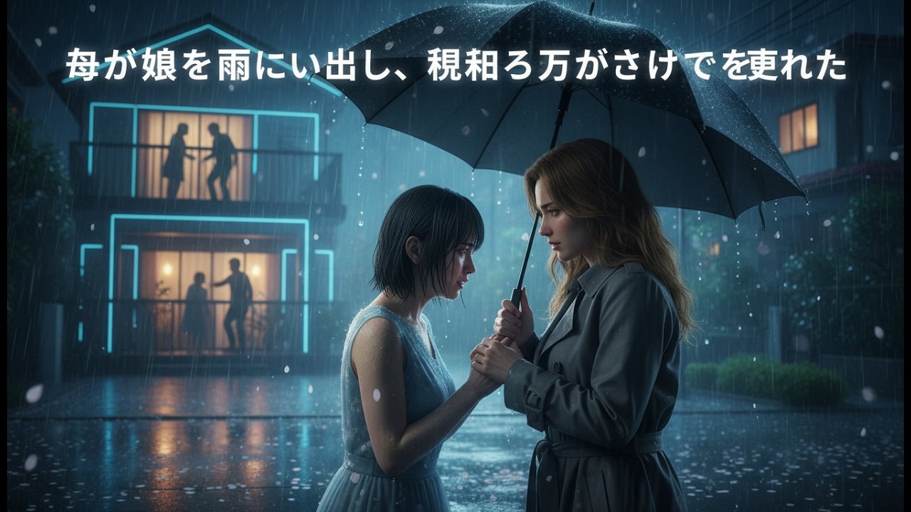 母がレズビアンの娘を雨に追い出し、見知らぬ人が現れてすべてを変えた。
