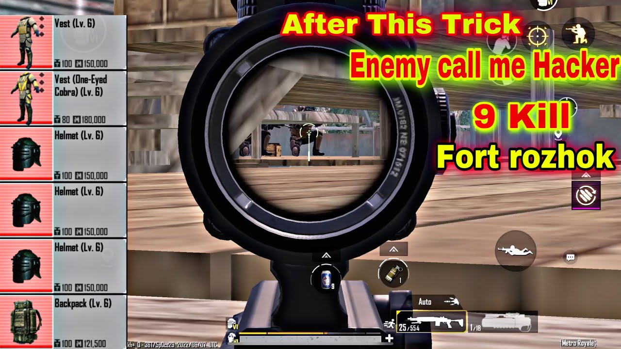 I killed all enemy on map 3 - Solo Vs Squad metro royale gameplay