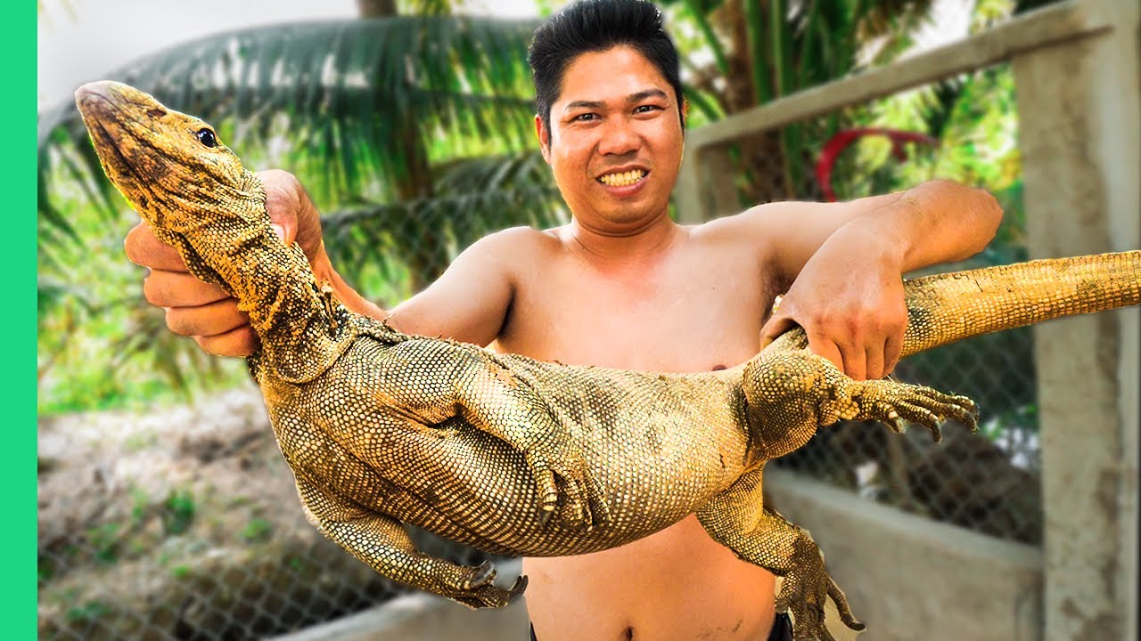 Eating a DINOSAUR in Asia!!! RARE Mekong Delta Food you will only find here!