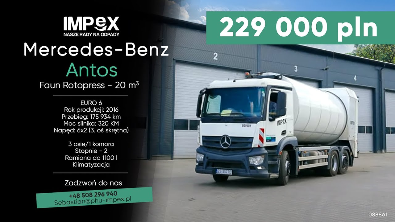 Śmieciarka Mercedes-Benz Antos Rotopress (3 osie/1 komora)