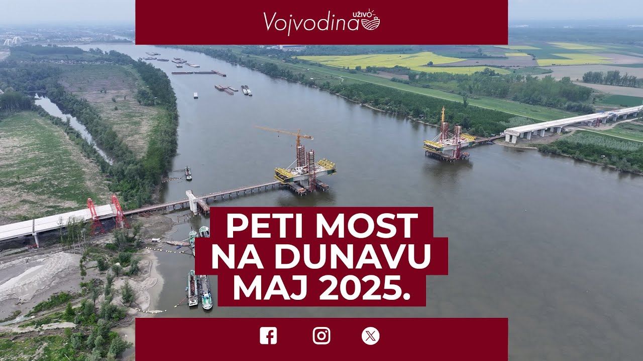 Fruškogorski koridor - Peti novosadski most preko Dunava/ Maj 2025 .