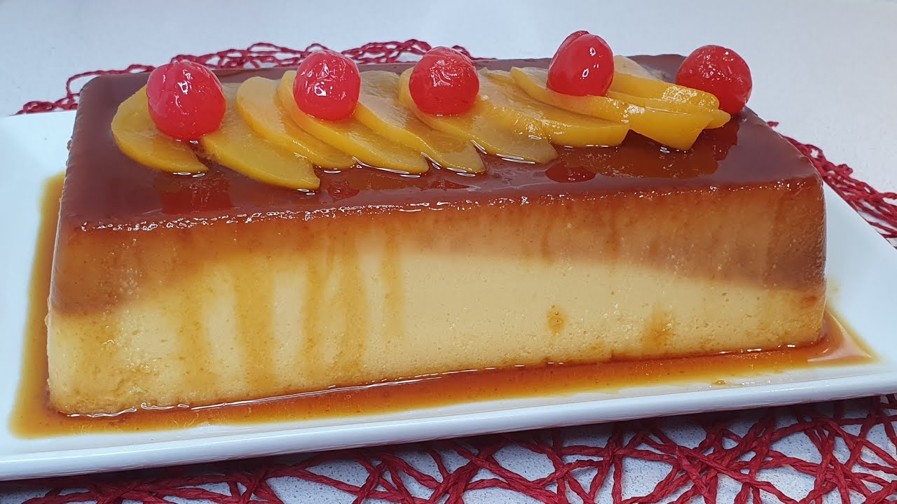 PUDIN DE MELOCOTÓN O DURAZNO. Fácil y delicioso!