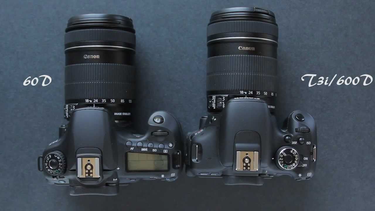 Canon 60D vs. Canon T3i/600D Comparison