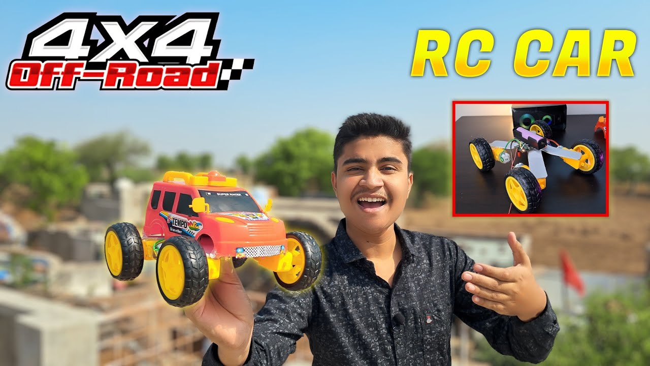 DIY 4x4 Off-Road RC Car Build at Home | Gear Motor Powered Remote Control Car