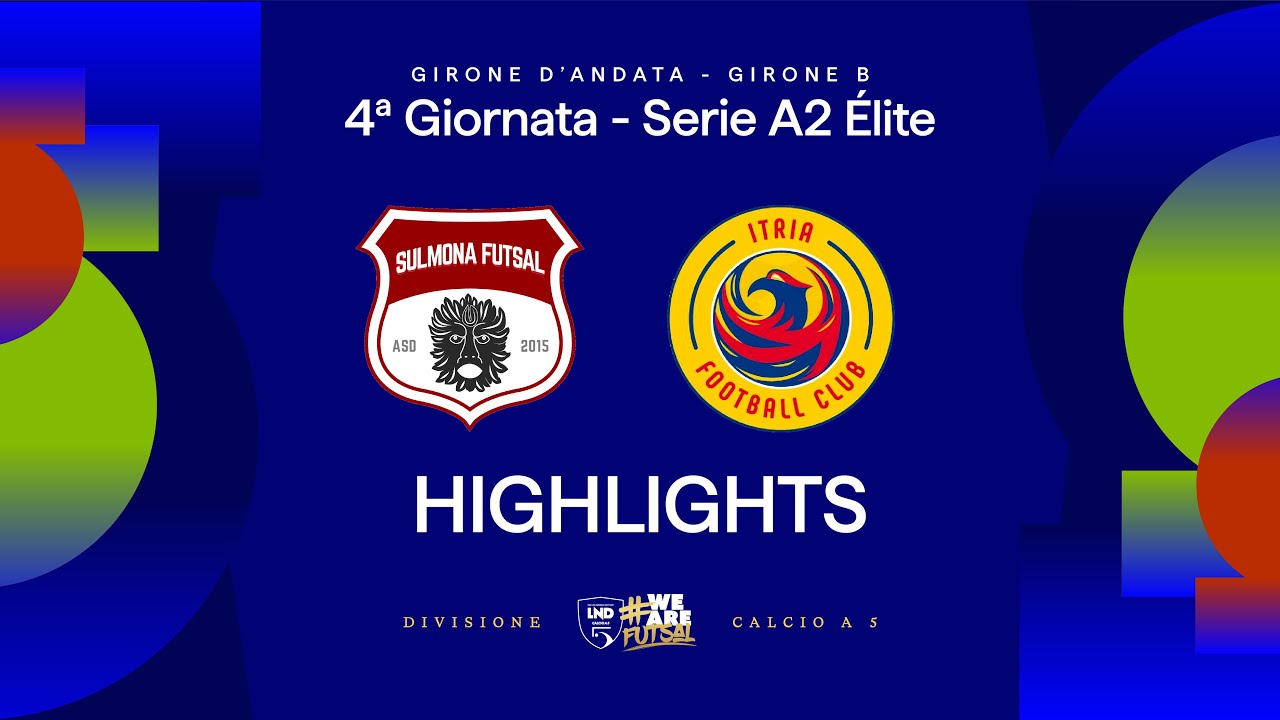 Sulmona Futsal-Itria 8-3 | Gol e highlights | 4ª giornata | Serie A2 Élite 2025/2026 - Girone B