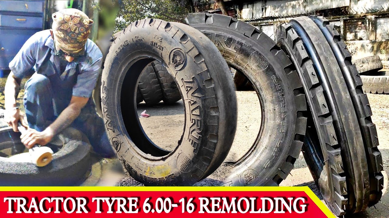 💥MRF 6.00-16 TRACTOR TYRE FRONT HOT REMOLDING PROCESS💥 | TYRE RETREADING VIDEO🔥🔥 | TYRE ENGINEER