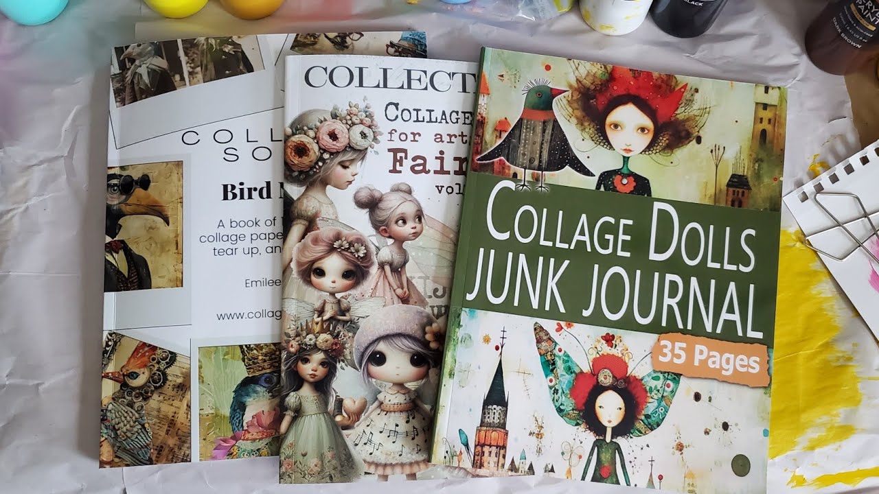 Flipping Thru 3 Different Styles of Collage Books