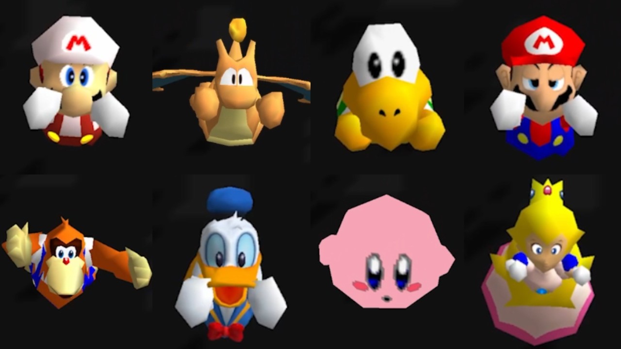 All Characters falling from Space