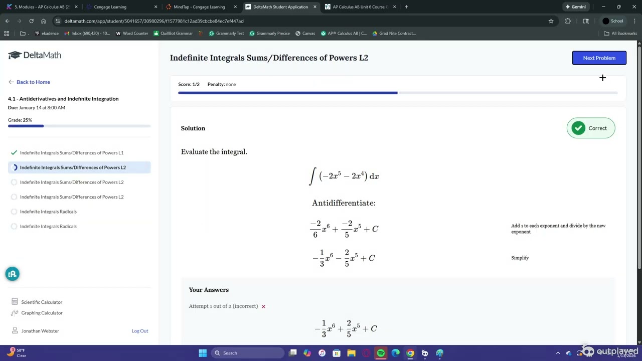 AP Calculus AB - Antiderivatives & Indefinite Integration