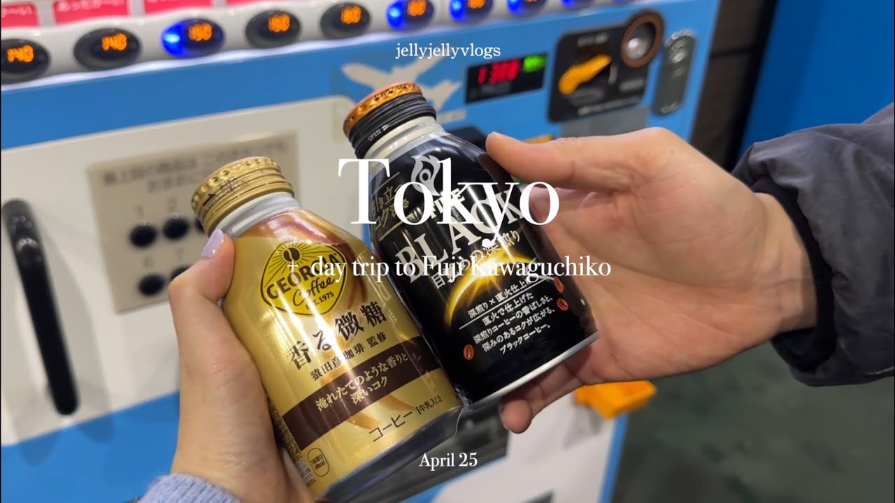 Tokyo vlog | sakura/cherry blossom season, fuji kawaguchiko, cocktail bars, food and coffee