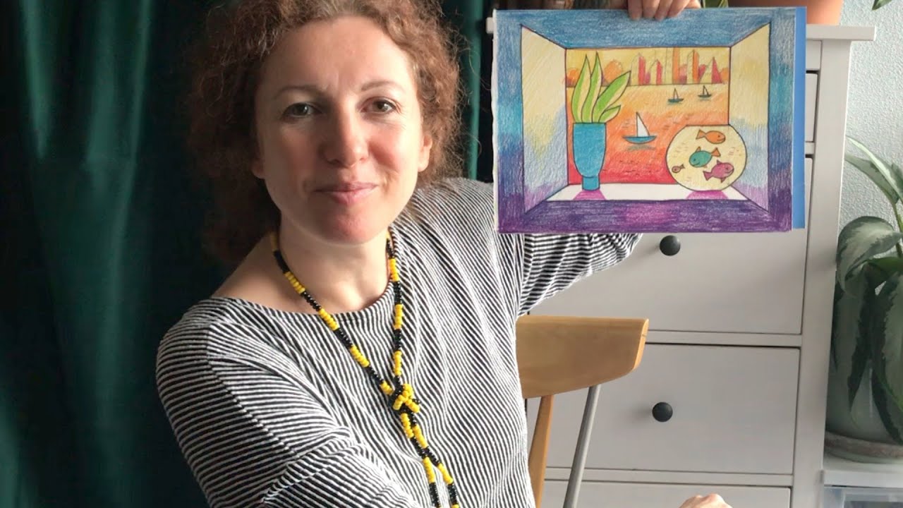 Window view drawing inspired by Henri Matisse