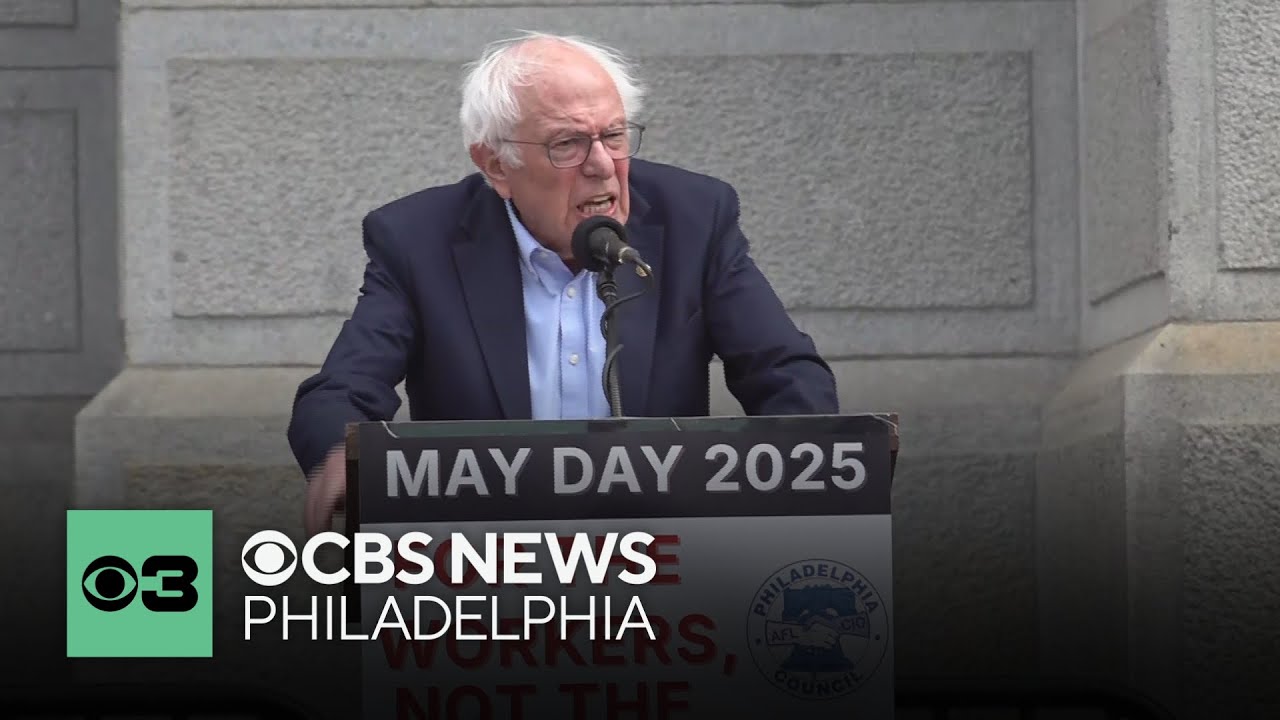 Crowds flood for Sen. Bernie Sanders, May Day rally at Philadelphia City hall