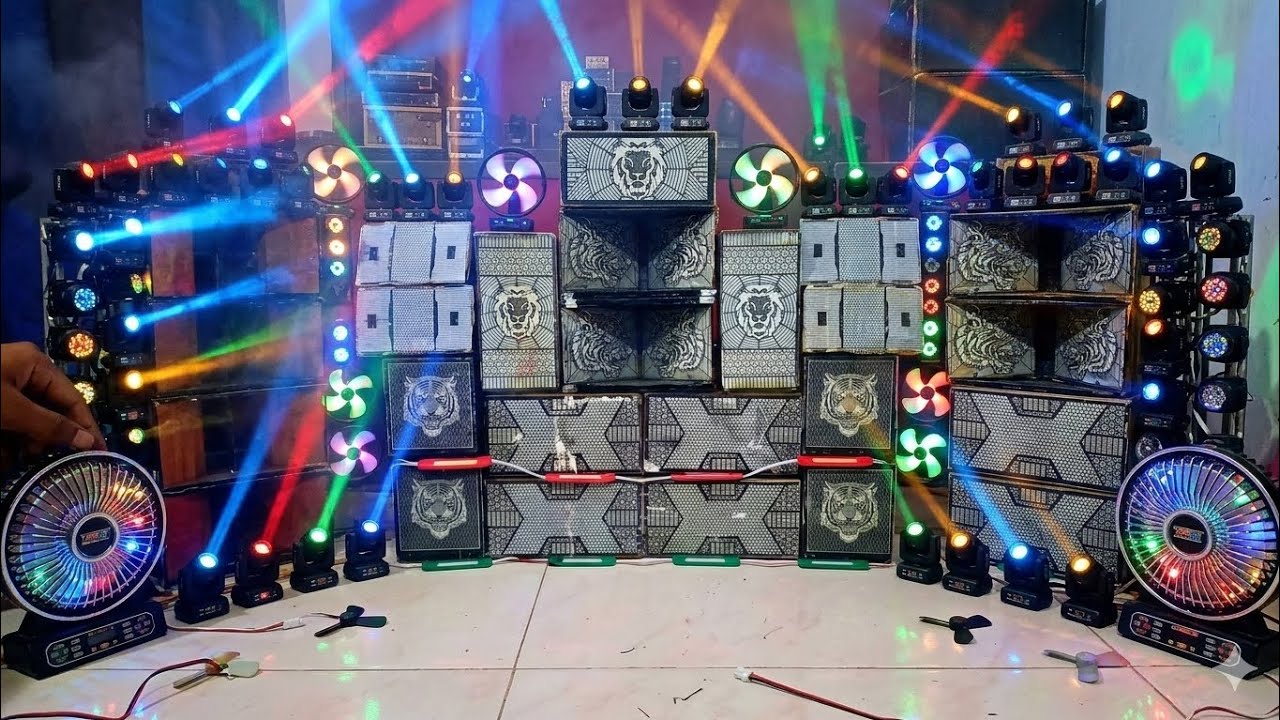 Mini Dj Truck Setup Loading at-home by Cardboard Making Dj truck and light | mini dj wala dj gadi