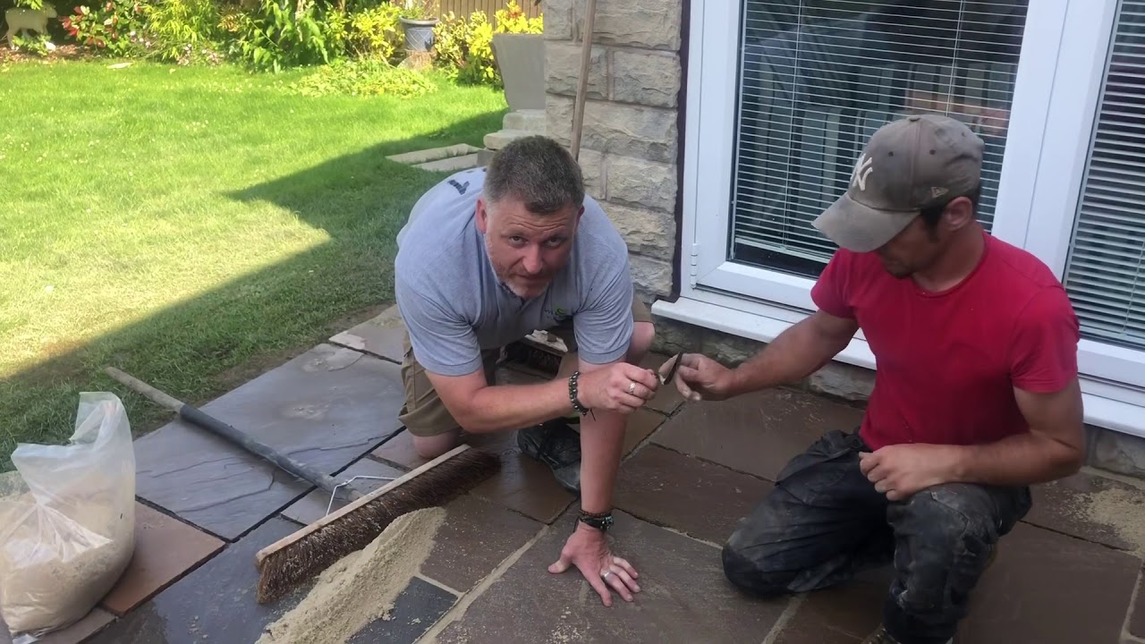 How To point A Patio Using A Brush In Grout/Pointing Medium On Sandstone