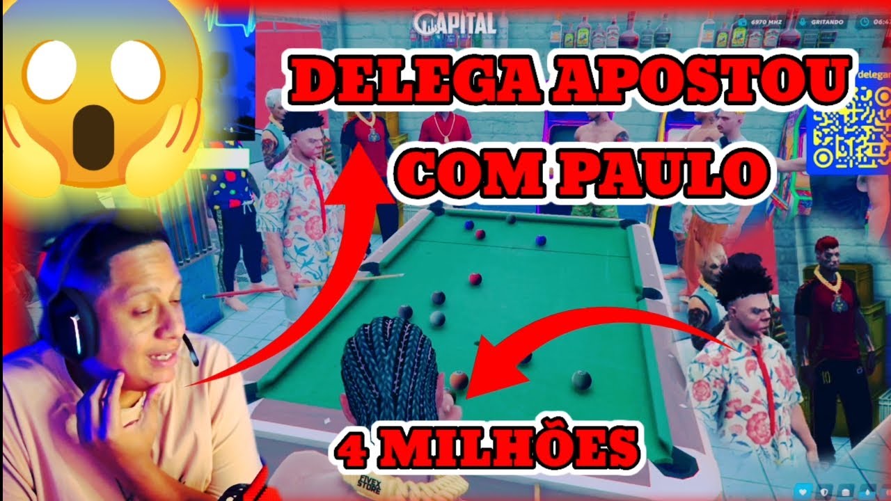 PAULO CONTRA O DELEGADO NA SINUCA DEU RUIM NO FINAL 😂//GTA RP