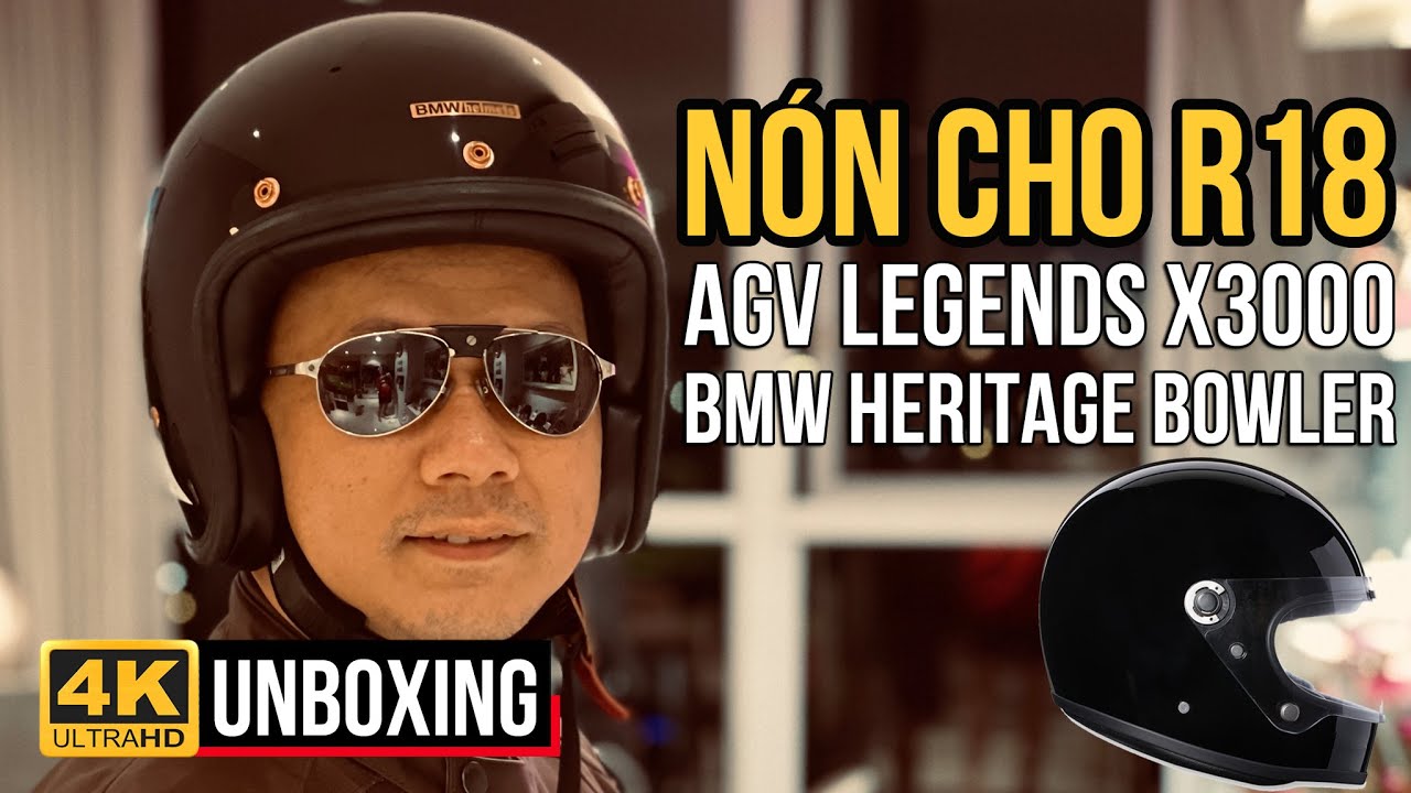 BMW HERITAGE BOWLER & AGV LEGENDS X3000 | KHUI HỘP 2 NÓN BẢO HIỂM CLASSIC DÀNH CHO BMW R18 HOẶC R9T
