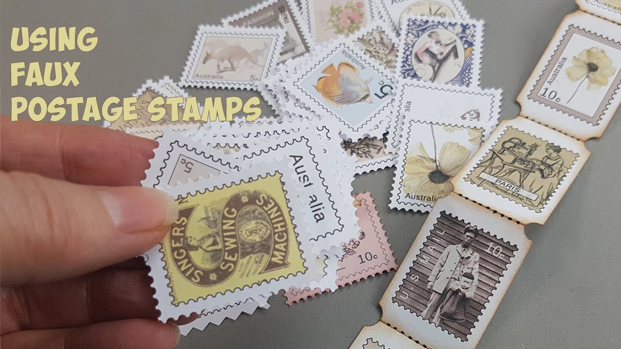 using faux postage stamps