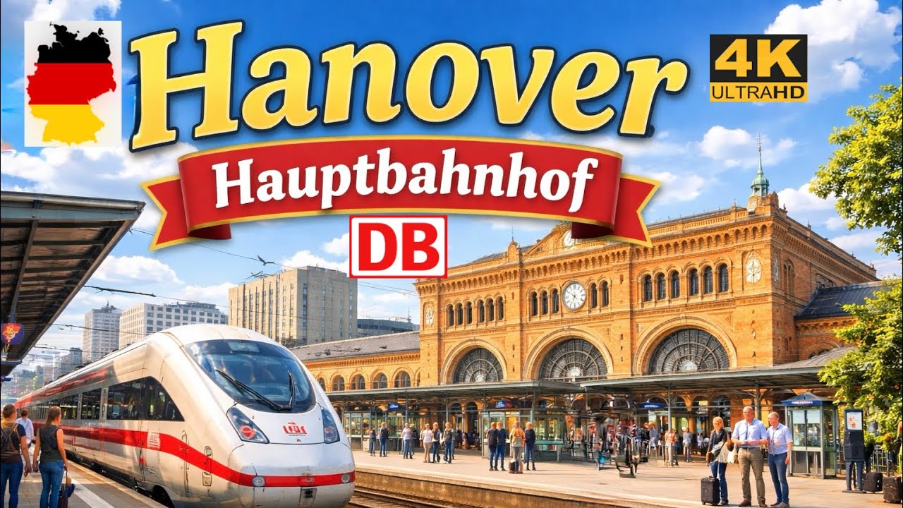 Railway Station 🚉 Hannover Hauptbahnhof  🇩🇪 Germany |4k| Guided Tour 