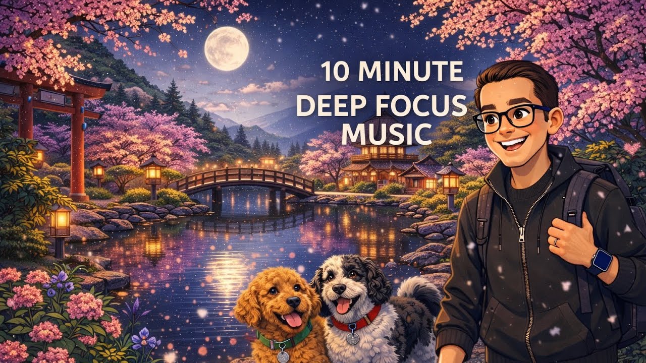 10 Minute Deep Focus Music 🌸 Garden Night | Study & Work Concentration