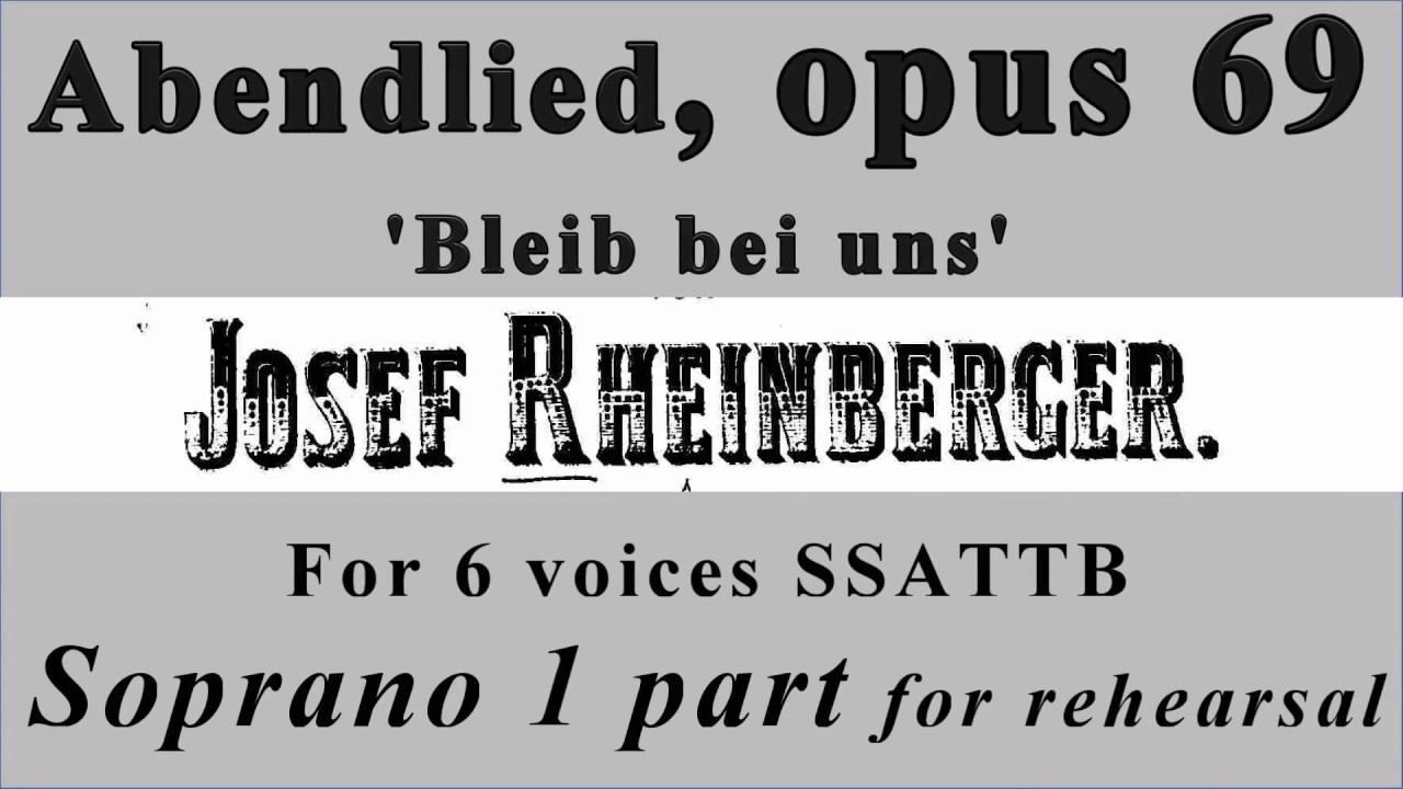 Abendlied Soprano 1 part