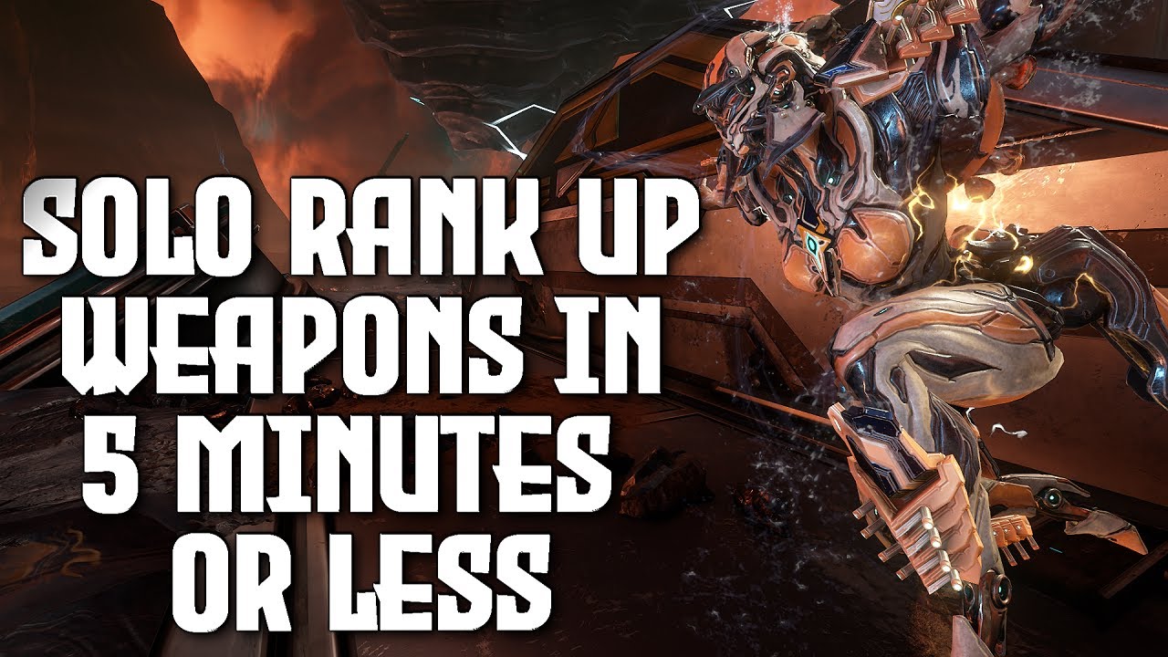 The Fastest Way to RANK UP Your Weapons Solo | Warframe