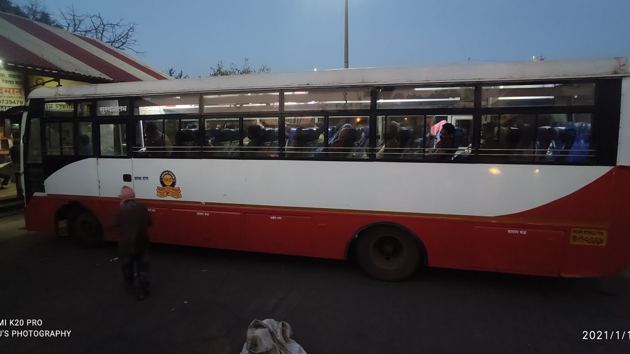 M.S.R.T.C. (Maharashtra State Road Transport Corporation's) Bus Moving towards further journey