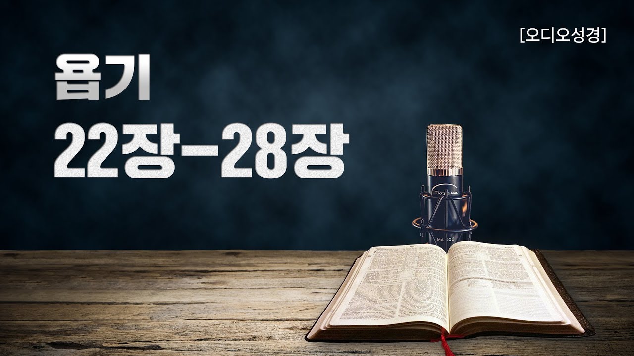 [오디오성경]욥기 22장 23장 24장 25장 26장 27장 28장 | 조정민 목사