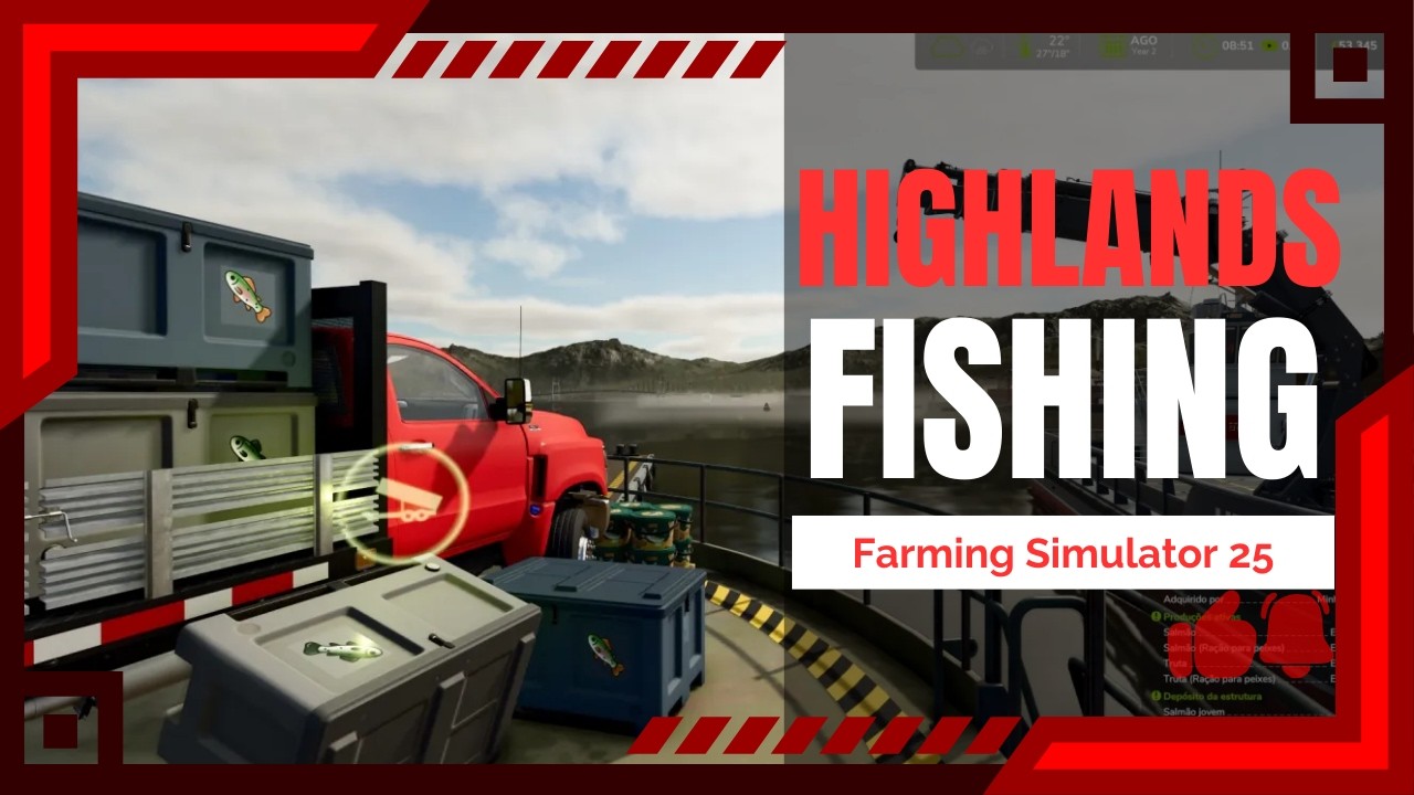 [FS25] EMPENHADO NA PRODUÇÃO DOS PEIXES  - DLC Highlands Fishing #ep20