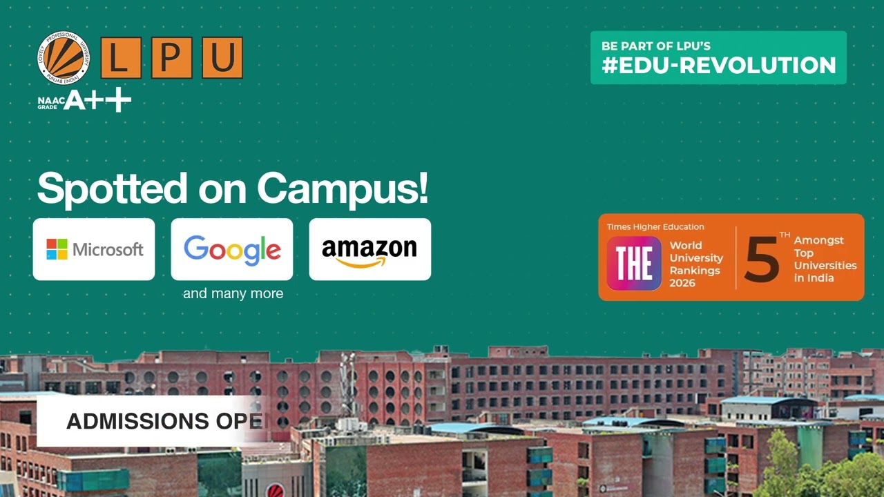 EduRevolution At LPU | Placements At Google, Microsoft, Amazon | Top 5 Universities By THE |