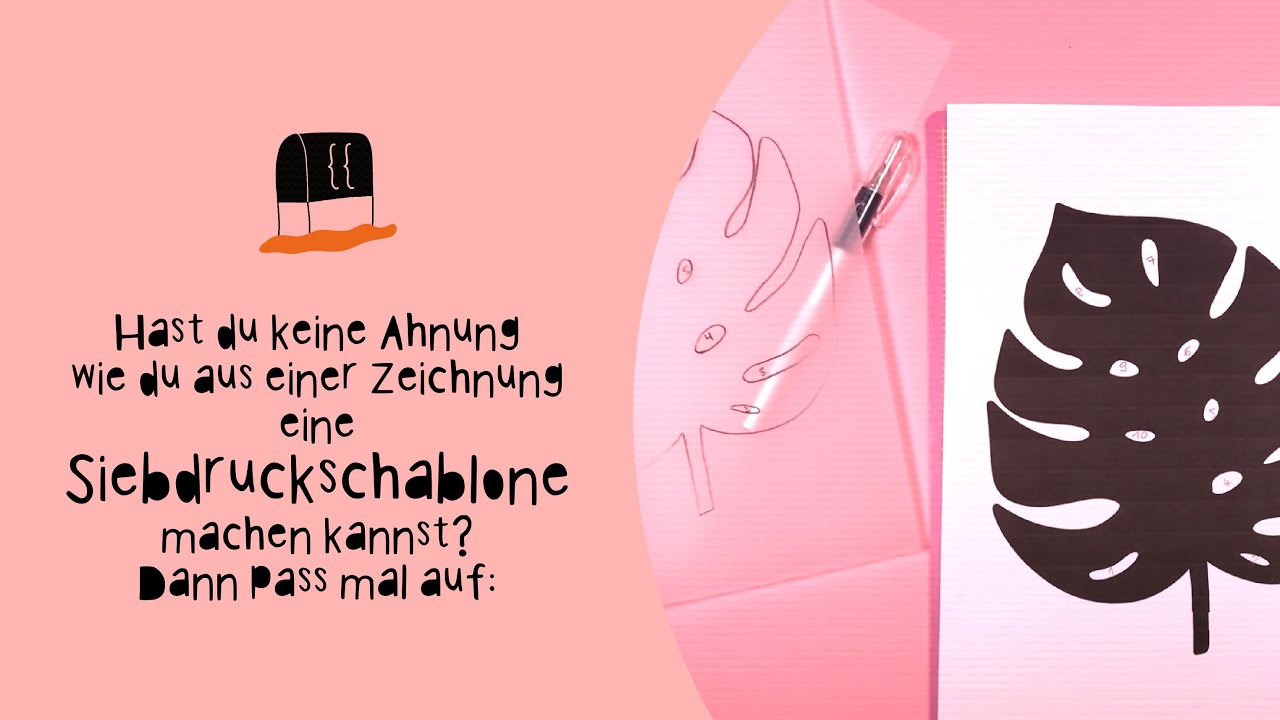 Siebdruckschablonen anhand von Zeichnungen/Grafiken erstellen. (Von Hand)