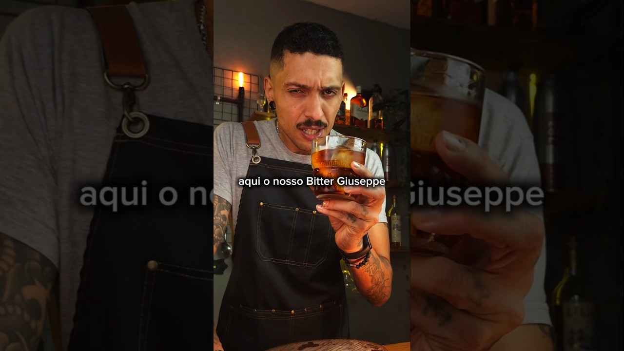 O cl&aacute;ssico subestimado BITTER GIUSEPPE 🌿🥃 #drink #bar #bartender #barman #bitter #cynar