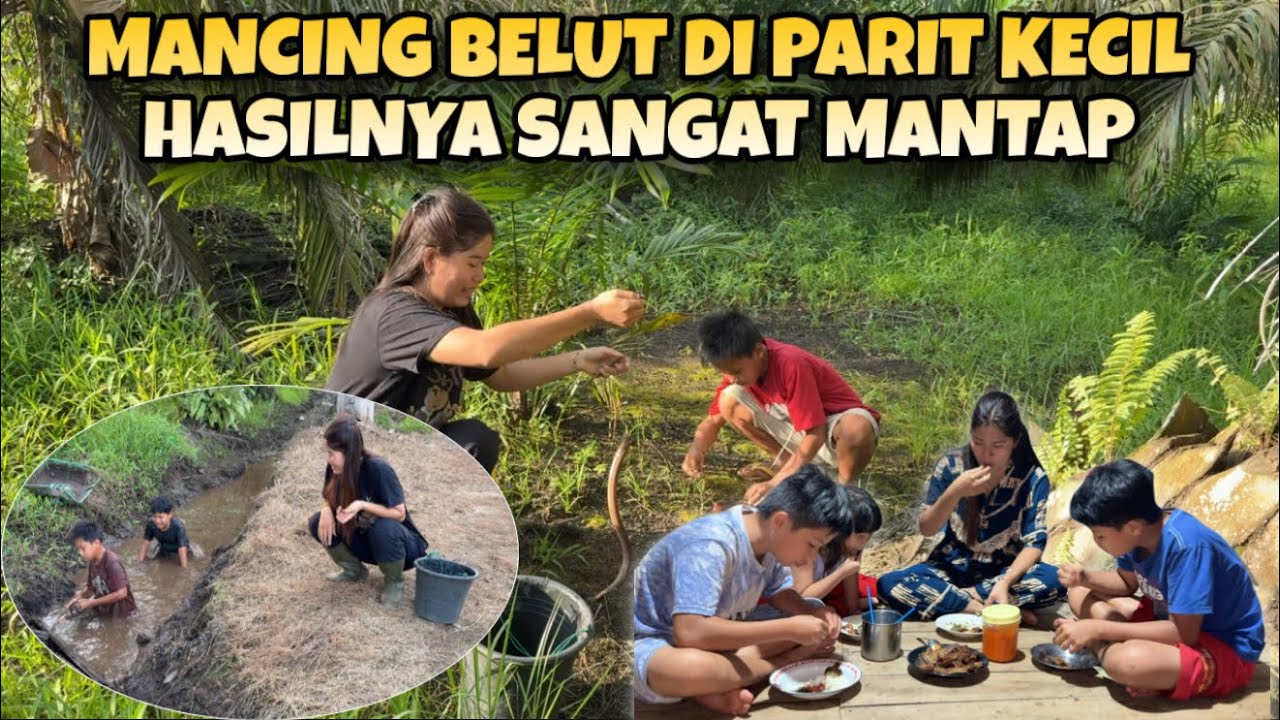 MANCING BELUT DI PARIT KECIL BERSAMA ANAK2 ,HASILNYA MANTAP DAN LANGAUNG DI EKSEKUSI