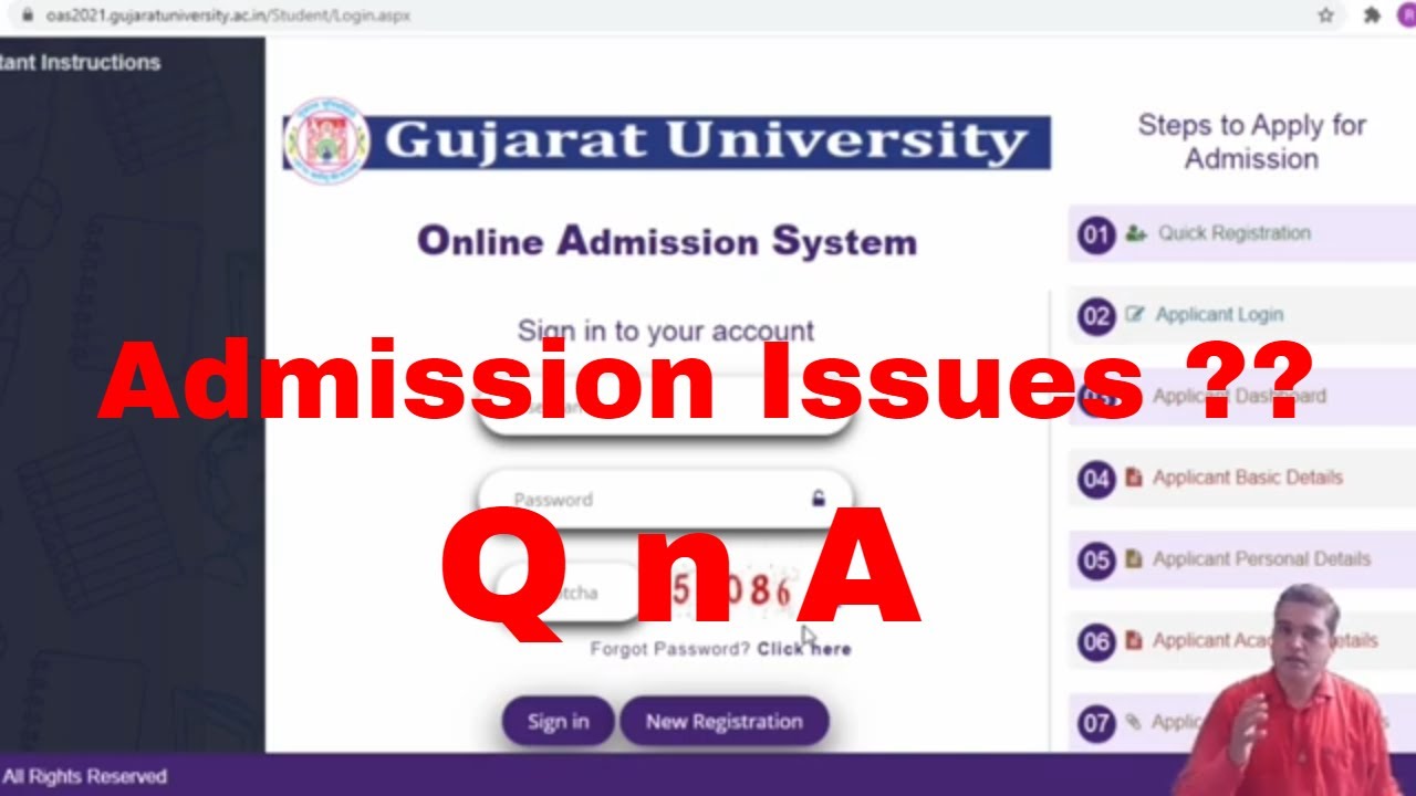 Gujarat University admission 2021-22 | Gujarat admission process 2021 | Bcom admission Issues 2021