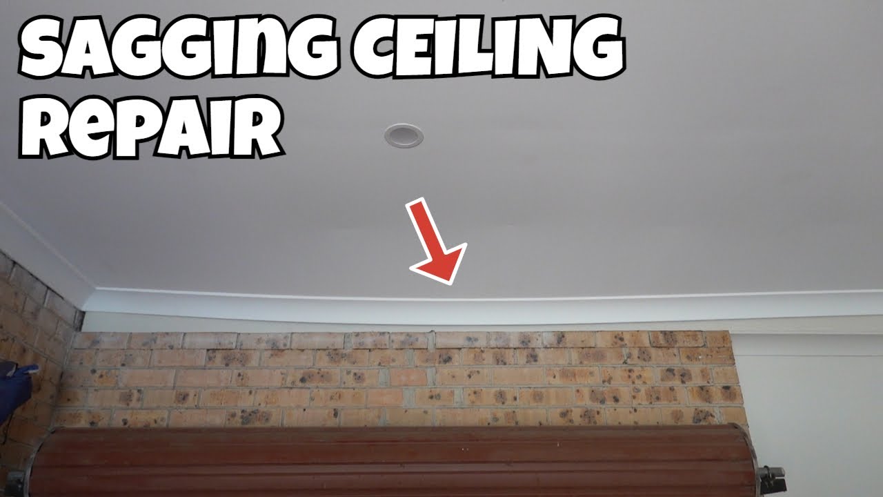 How to fix dropped sagging ceiling