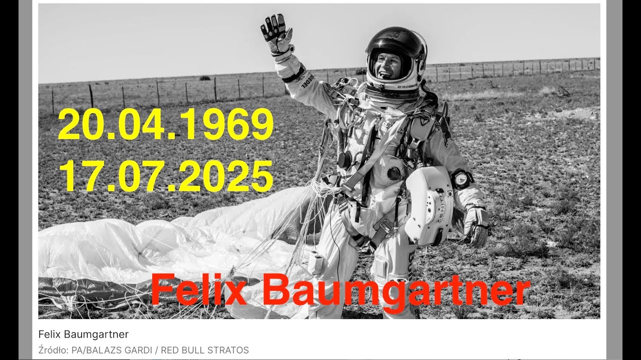 Zginął Felix Baumgartner - pierwszy człowiek, kt&oacute;rzy przekroczył w  spadaniu prędkość dźwięku