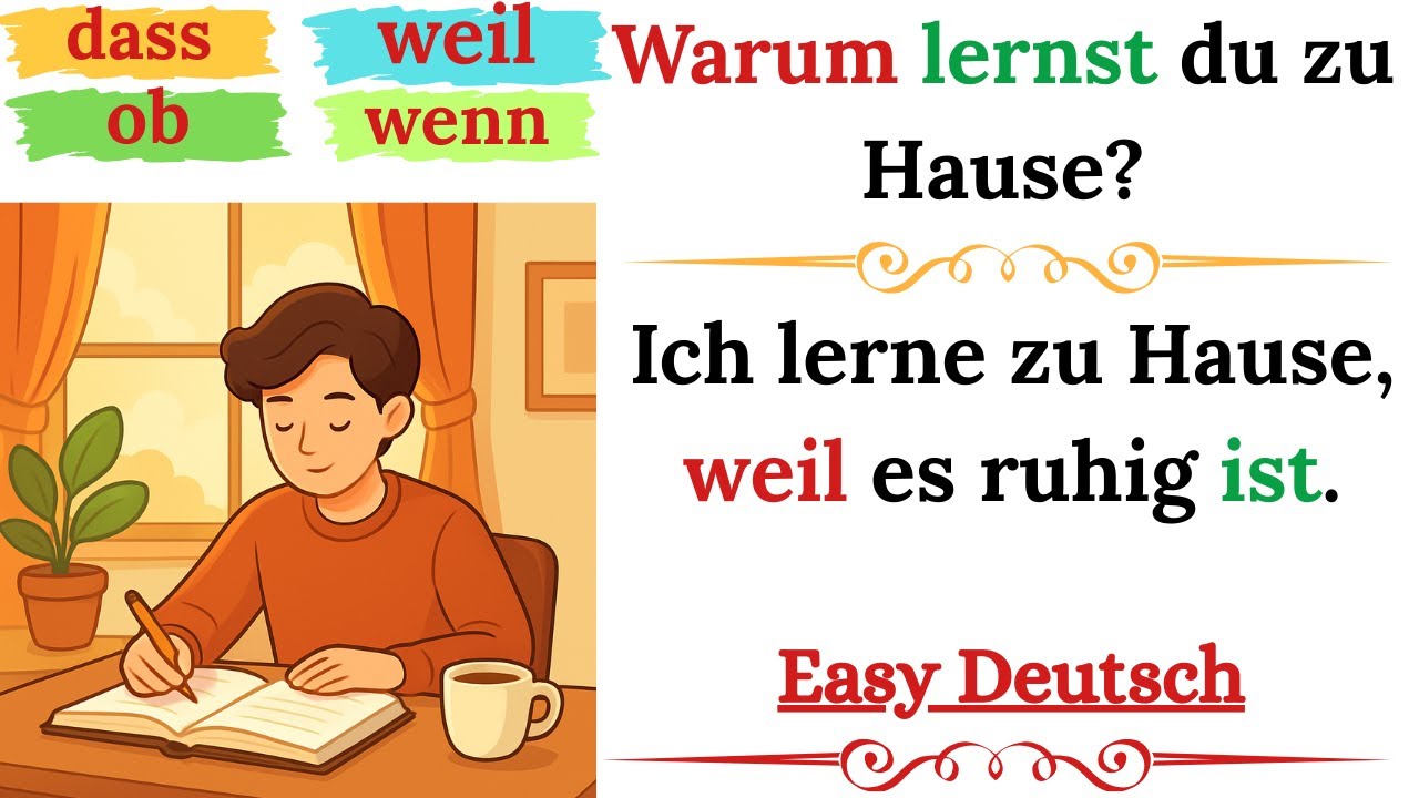 Endlich Deutsch verstehen 🇩🇪 | 100 einfache Sätze für den Alltag (A1–A2)
