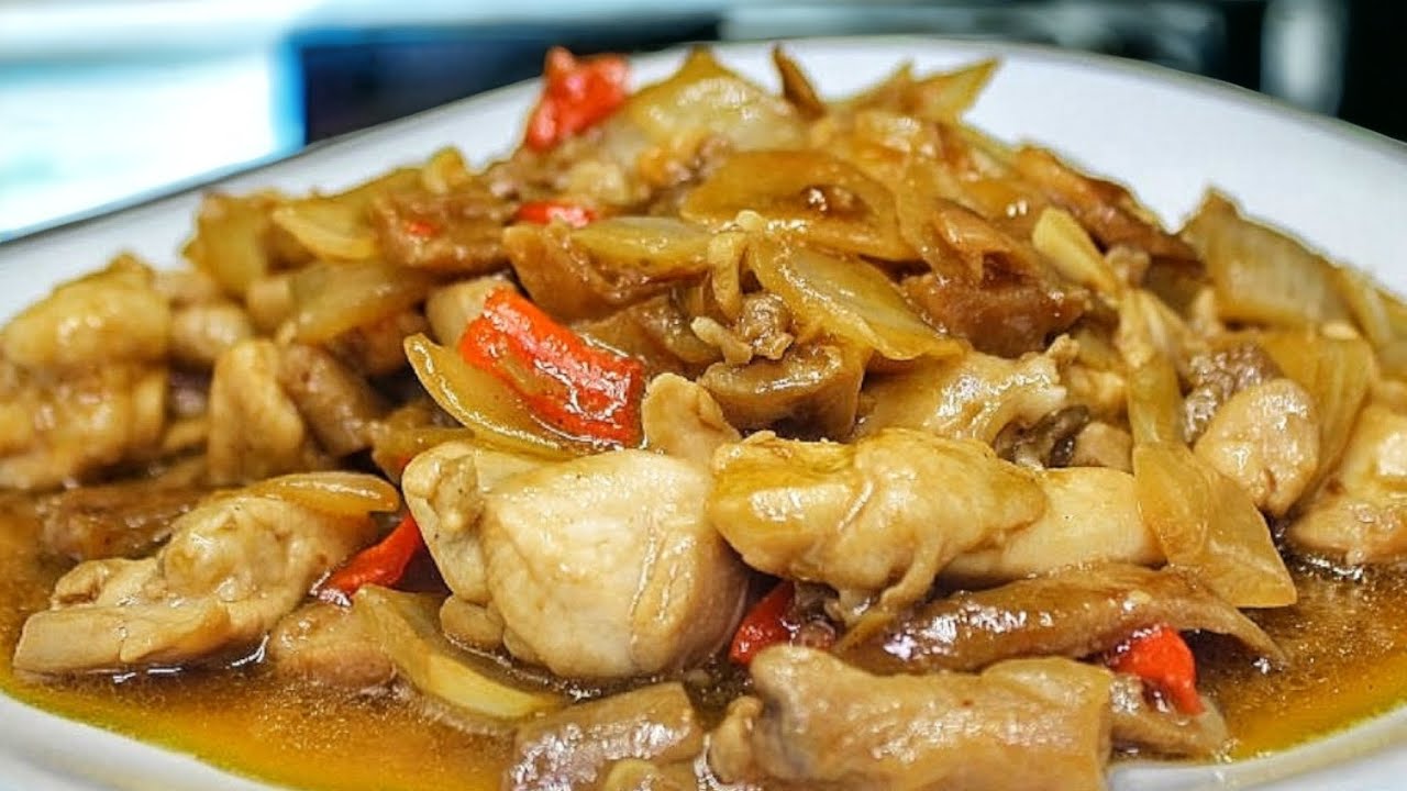 Salteado de pollo con setas, Salteado fácil, salteado rápido.